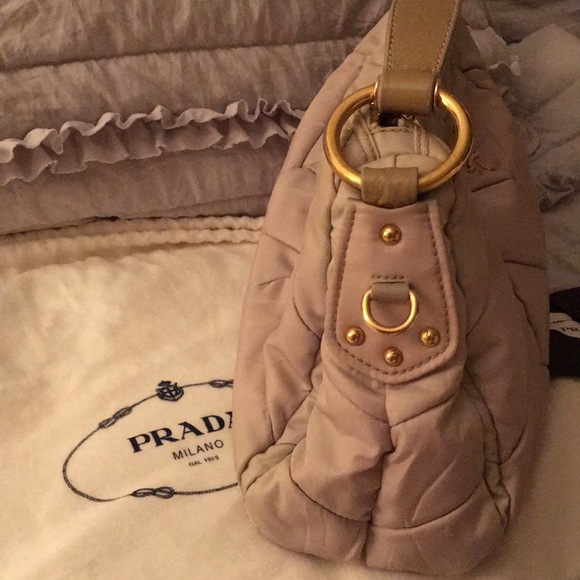 Prada Grey Nylon Shoulder Bag - Picture 5 of 8
